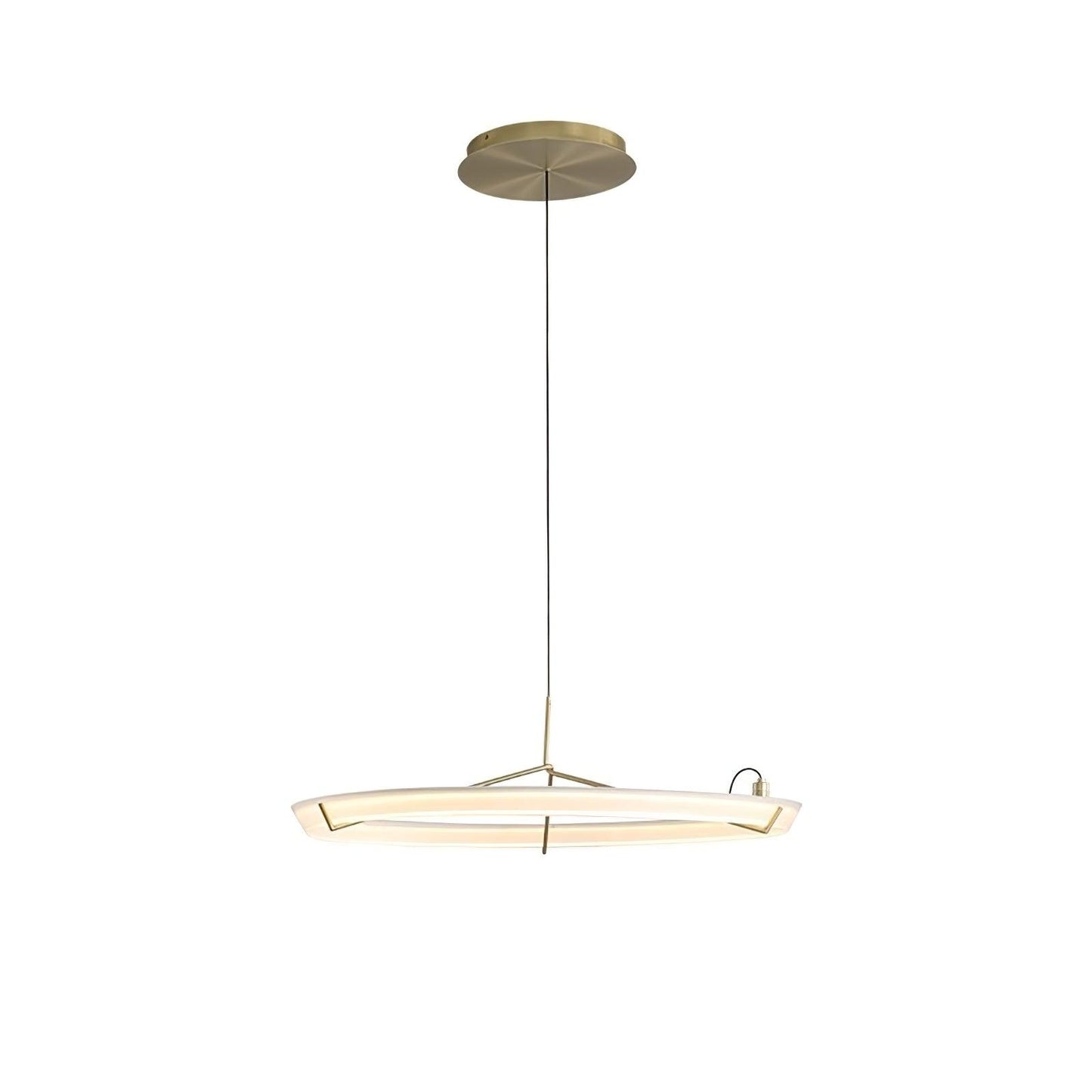 Ring Nodes Pendant Lamp Model A Dia 29.5″ x H 59.1″ / Dia 75cm x H 150cm / Gold & White / Warm light Pendant light