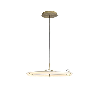Ring Nodes Pendant Lamp Model A Dia 29.5″ x H 59.1″ / Dia 75cm x H 150cm / Gold & White / Warm light Pendant light