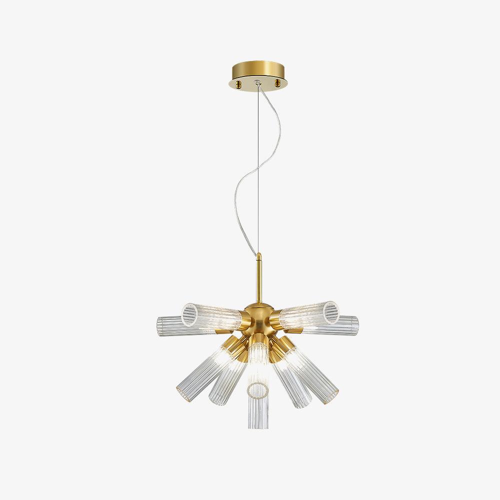 Ringold Sputnik Chandelier Dia 19.7″ x H 11.8″ / Dia 50cm x H 30cm / Gold + White Chandelier