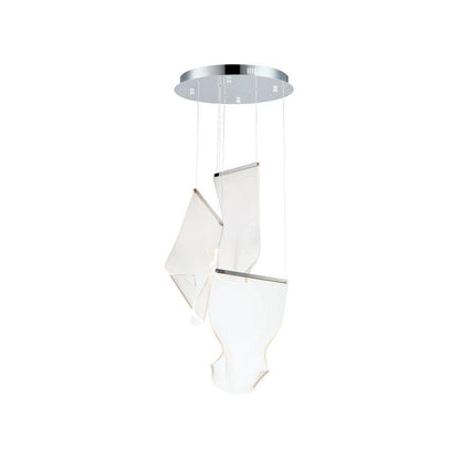 Acrylic LED Chandelier 3heads Dia 13.8″ x H 59″ / Dia 35cm x H 150cm / Small: W 7.1″ x H 10.2″ / W 18cm x H 26cm / Silver