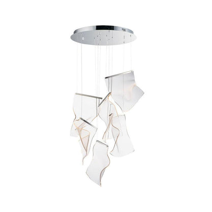 Acrylic LED Chandelier 6heads Dia 19.7″ x H 59″ / Dia 50cm x H 150cm / Small: W 7.1″ x H 10.2″ / W 18cm x H 26cm / Silver