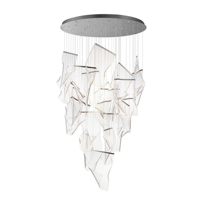 Acrylic LED Chandelier 18heads Dia 31.5″ x H 157.5″ / Dia 80cm x H 400cm / Small: W 7.1″ x H 10.2″ / W 18cm x H 26cm