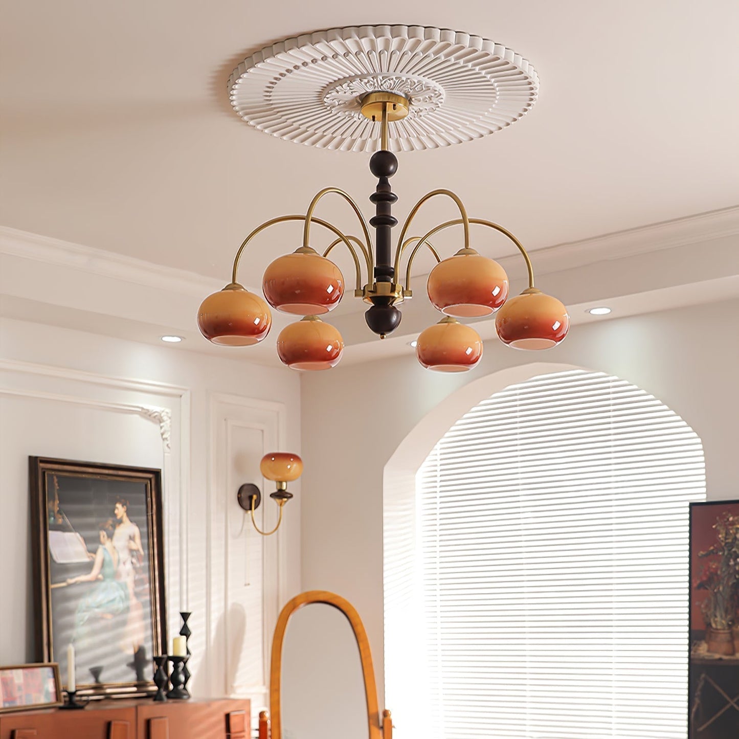 Ripe Persimmon Chandelier Chandelier