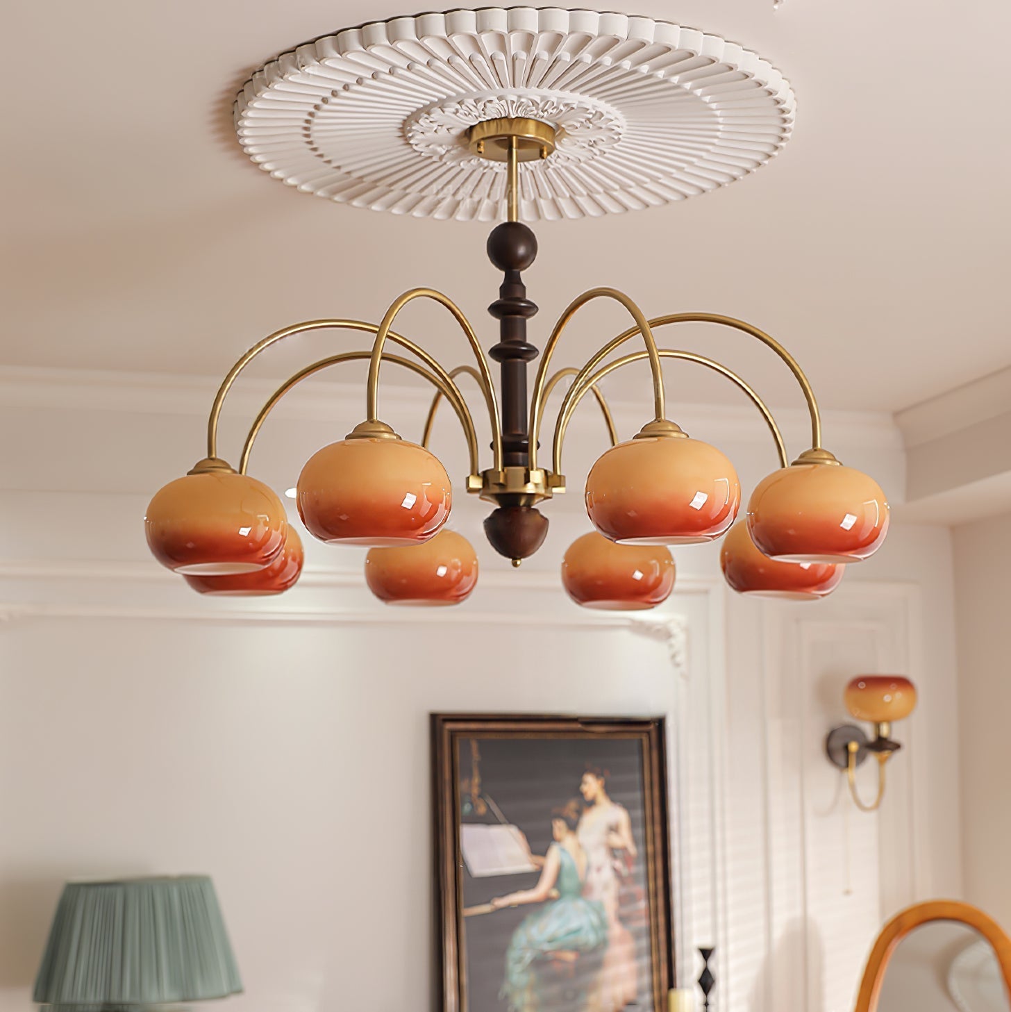 Ripe Persimmon Chandelier Chandelier