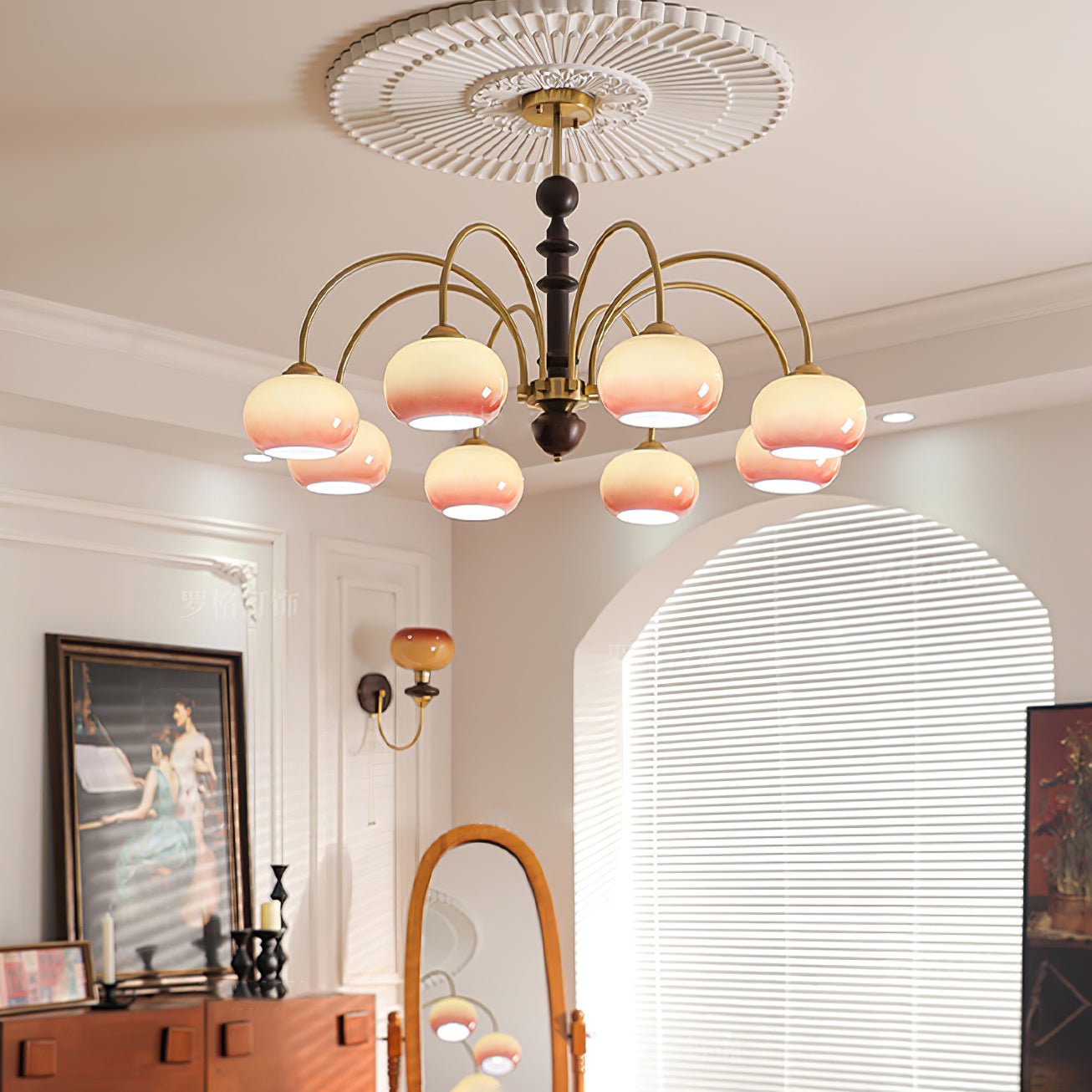Ripe Persimmon Chandelier Chandelier