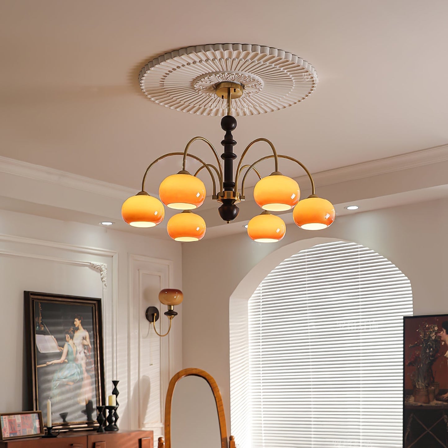 Ripe Persimmon Chandelier Chandelier