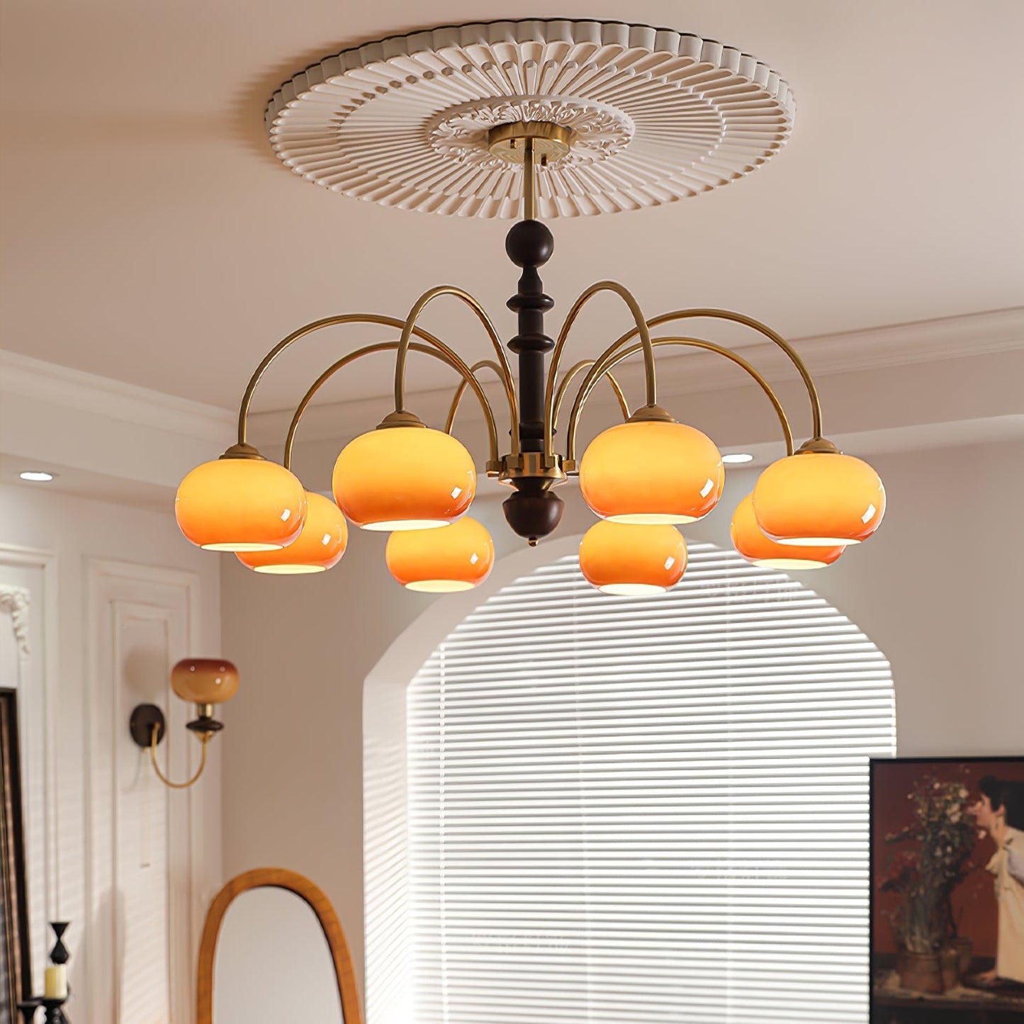 Ripe Persimmon Chandelier Chandelier