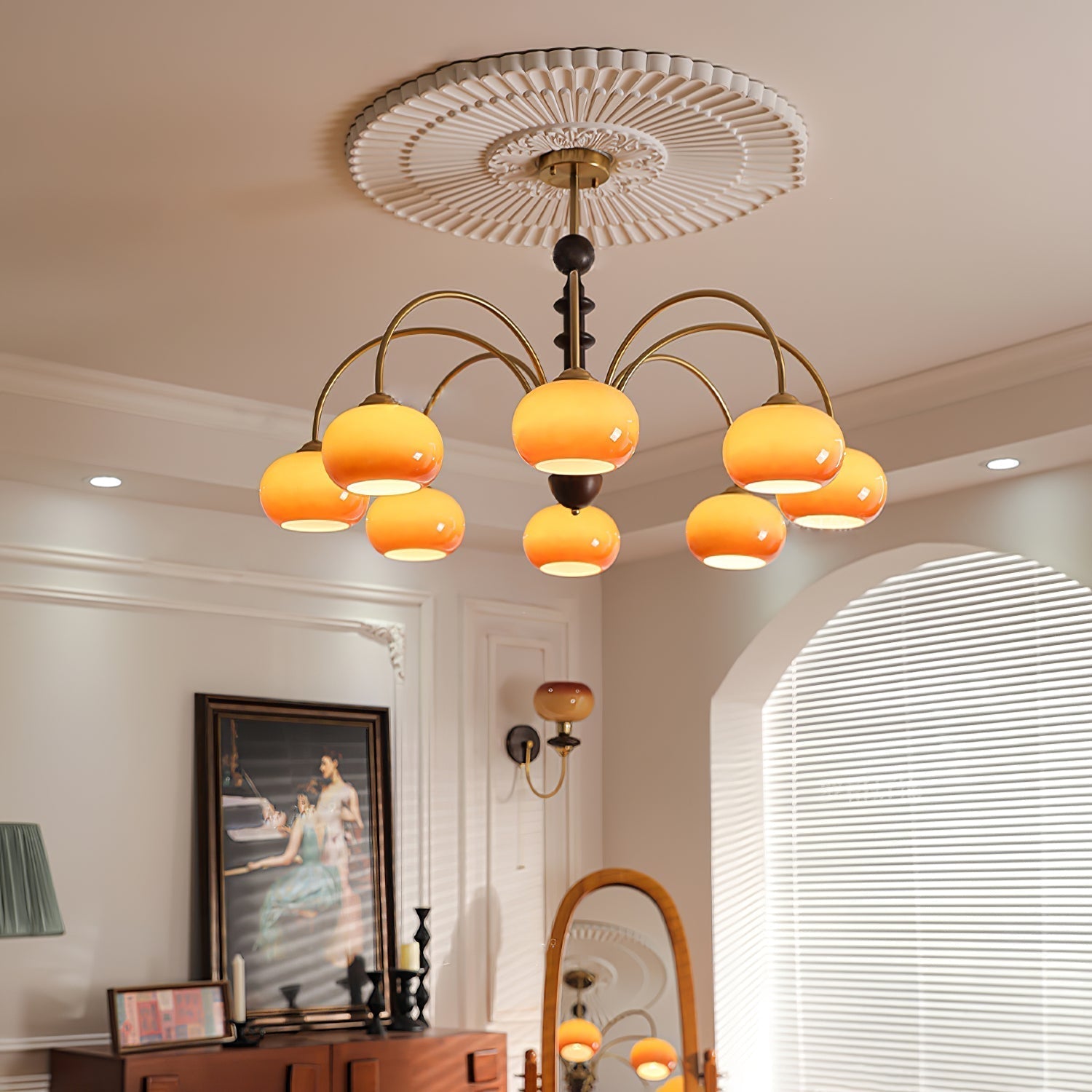 Ripe Persimmon Chandelier Chandelier