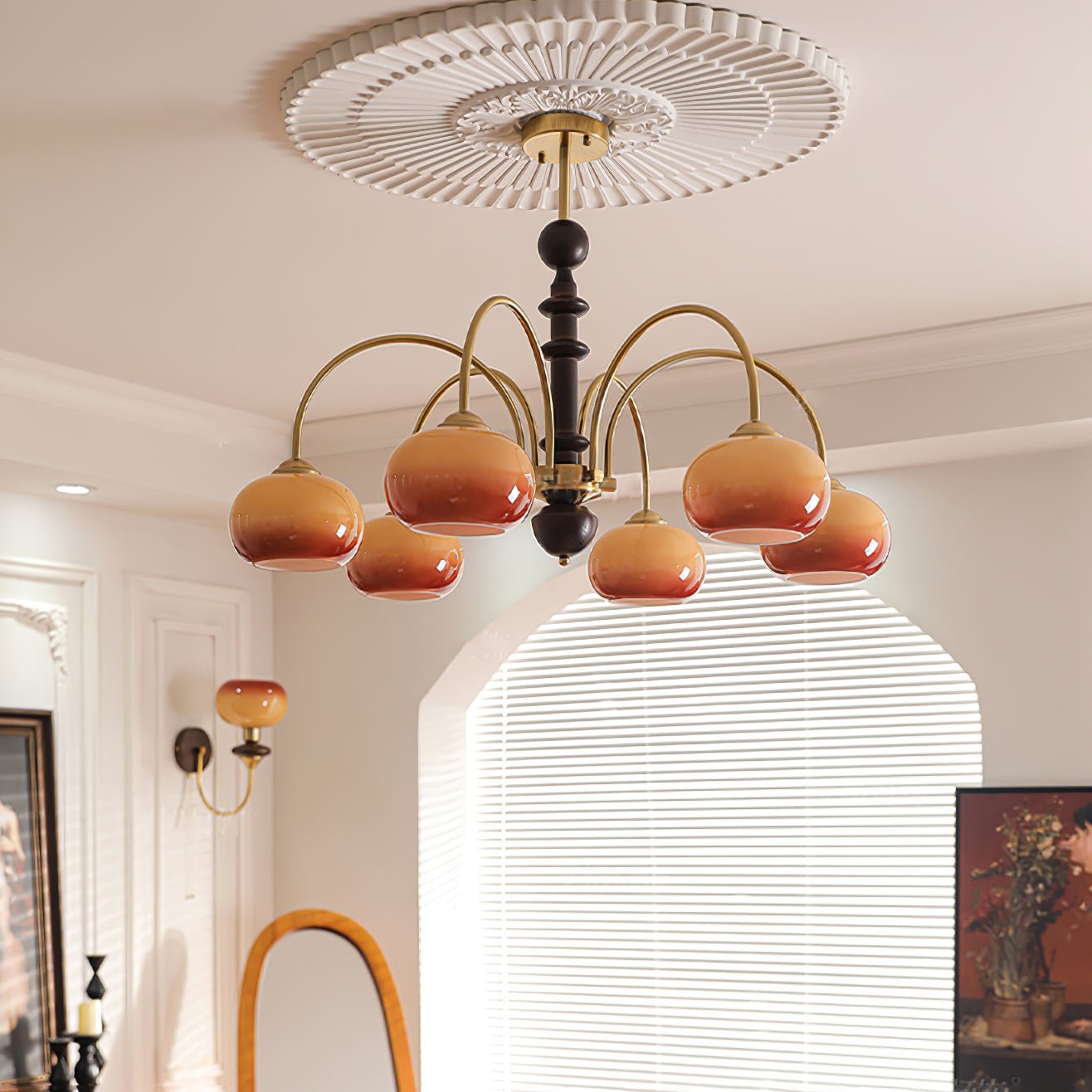 Ripe Persimmon Chandelier Chandelier