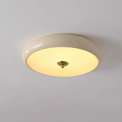 Ripple Cream Ceiling Lamp ? 17.7″ x H 4.7″ / Dia 45cm x H 12cm / Cream Color & Frosted White / Warm Light Ceiling lamp