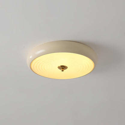 Ripple Cream Ceiling Lamp Dia 13.8″ x H 4.7″ / Dia 35cm x H 12cm / Cream Color & Frosted White / Warm Light Ceiling lamp