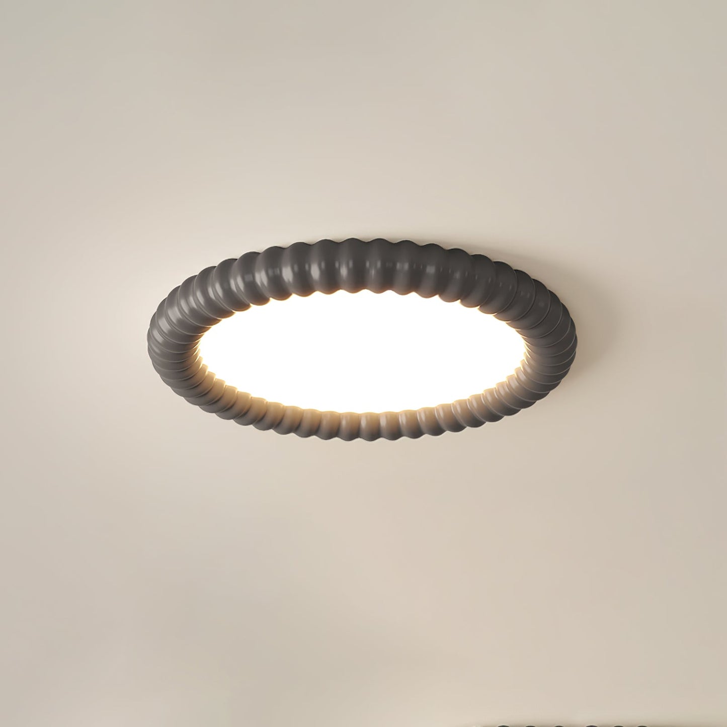 Ripple Halo Ceiling Light ? 19.7″ x H 2.8″ / Black / Warm Light Ceiling lamp