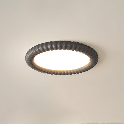 Ripple Halo Ceiling Light ? 19.7″ x H 2.8″ / Black / Warm Light Ceiling lamp