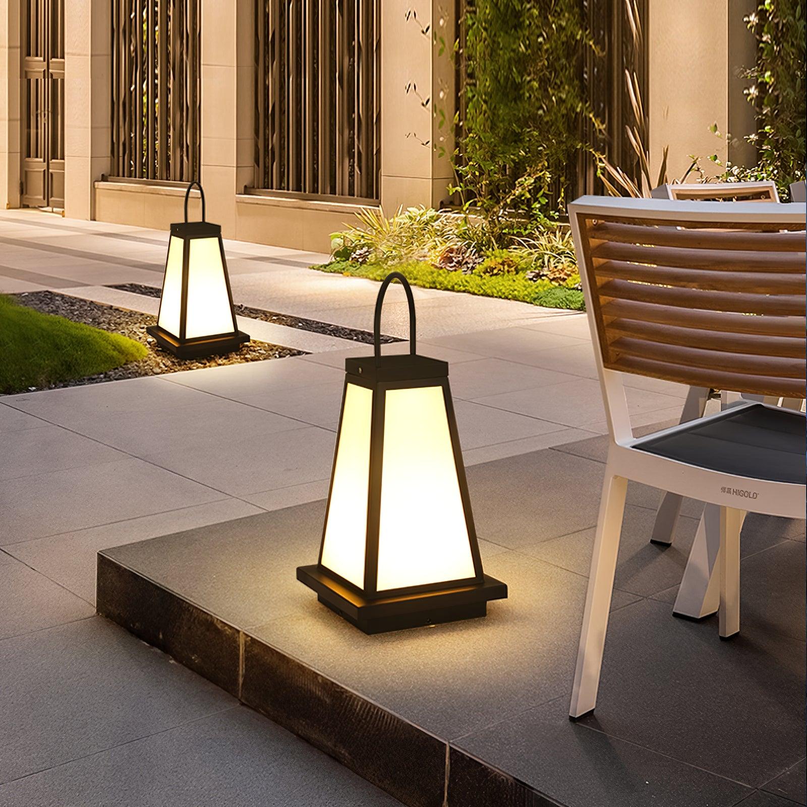 Roam Lantern Garden Outdoor Lamp Dia 9.8″ x H 19.7″ / Dia 25cm x H 50cm / Black & White / Warm Light Table lamp