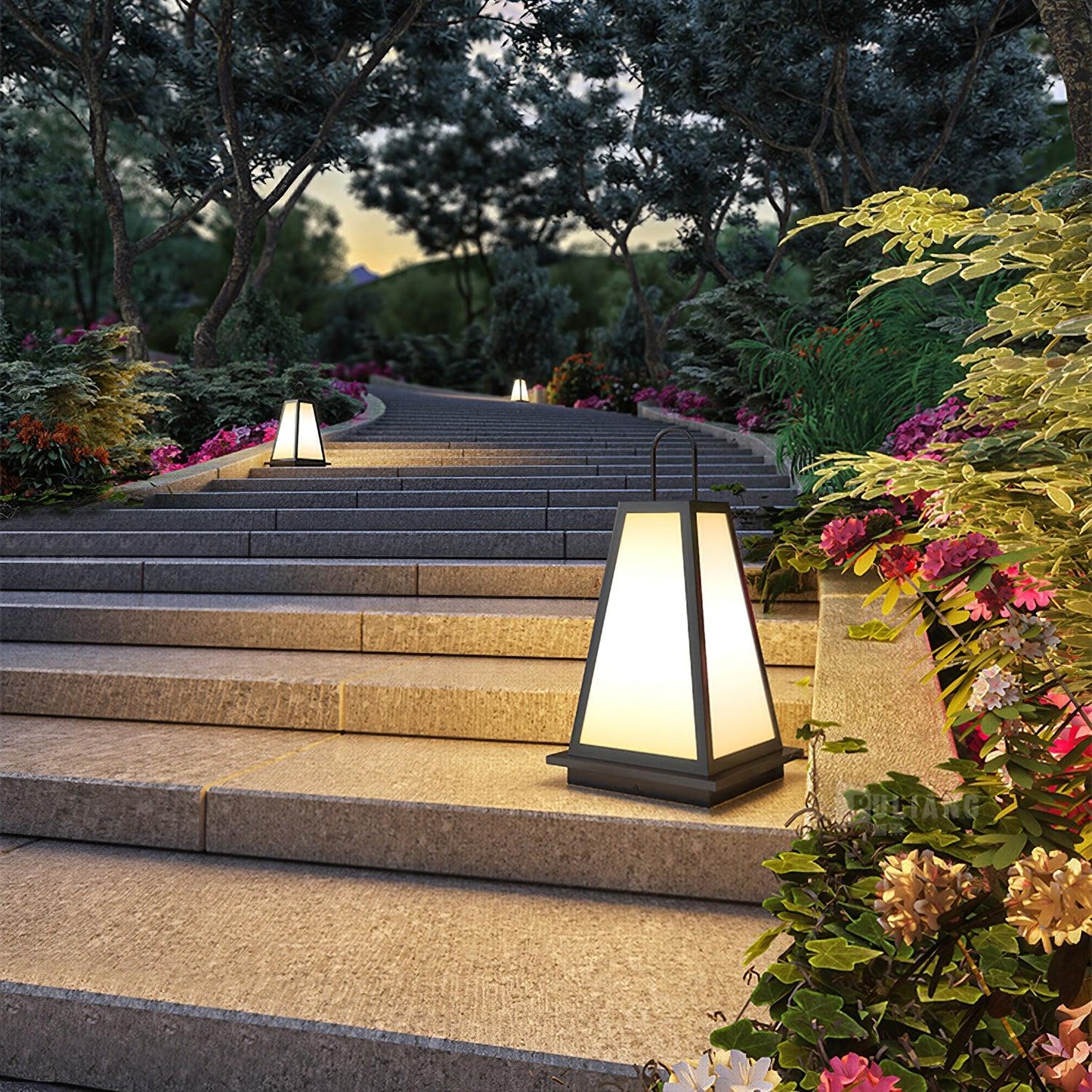 Roam Lantern Garden Outdoor Lamp Dia 9.8″ x H 19.7″ / Dia 25cm x H 50cm / Black & White / Warm Light Table lamp