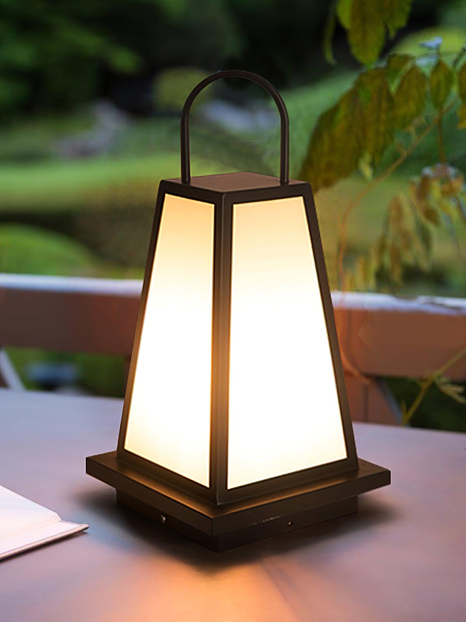 Roam Lantern Garden Outdoor Lamp Dia 9.8″ x H 19.7″ / Dia 25cm x H 50cm / Black & White / Warm Light Table lamp