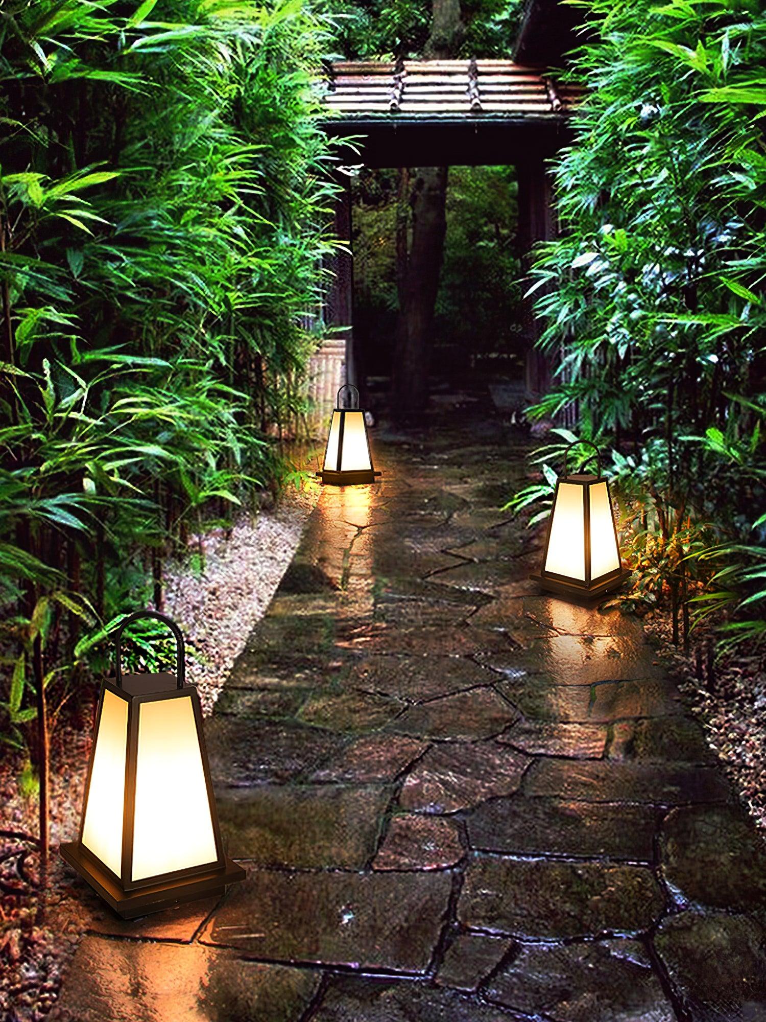 Roam Lantern Garden Outdoor Lamp Dia 9.8″ x H 19.7″ / Dia 25cm x H 50cm / Black & White / Warm Light Table lamp