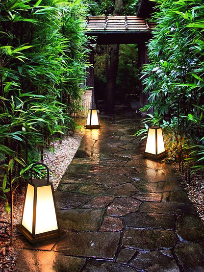 Roam Lantern Garden Outdoor Lamp Dia 9.8″ x H 19.7″ / Dia 25cm x H 50cm / Black & White / Warm Light Table lamp