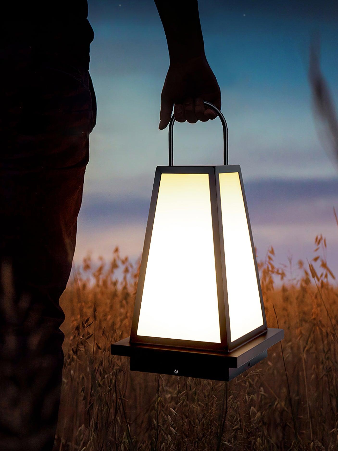 Roam Lantern Garden Outdoor Lamp Dia 9.8″ x H 19.7″ / Dia 25cm x H 50cm / Black & White / Warm Light Table lamp