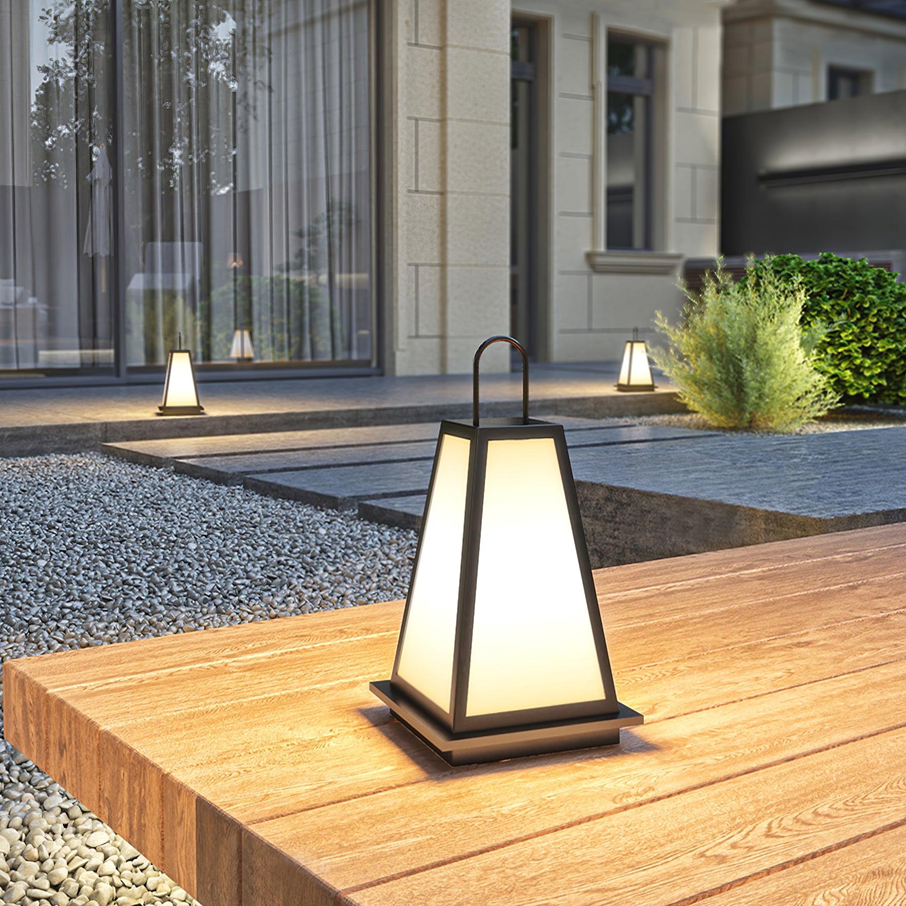 Roam Lantern Garden Outdoor Lamp Dia 9.8″ x H 19.7″ / Dia 25cm x H 50cm / Black & White / Warm Light Table lamp