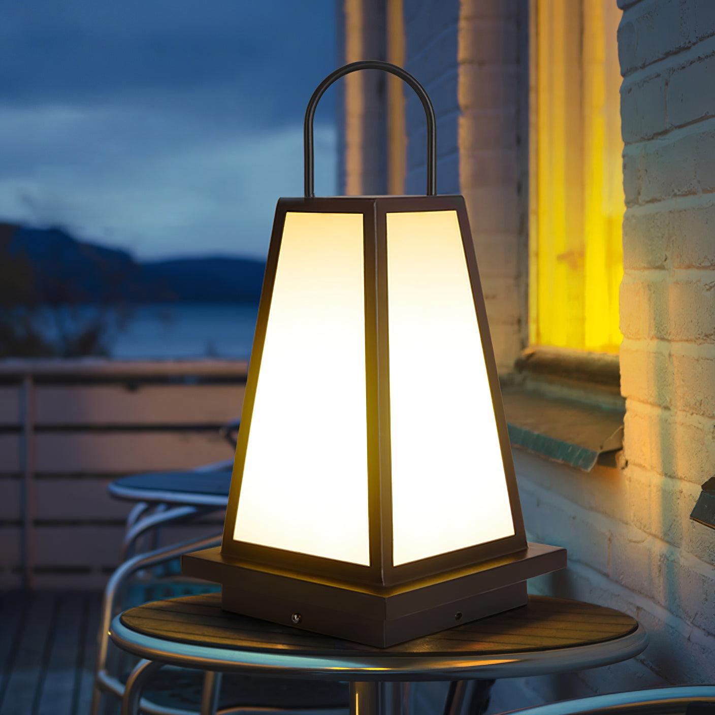 Roam Lantern Garden Outdoor Lamp Dia 9.8″ x H 19.7″ / Dia 25cm x H 50cm / Black & White / Warm Light Table lamp