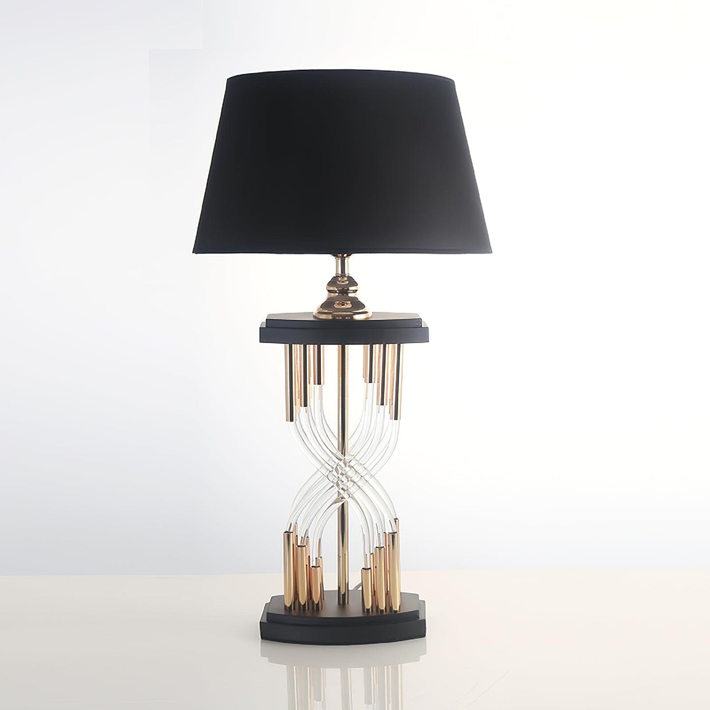 Rock And Rule Table Lamp Dia 15.7″ x H 31.4″ / Dia 40cm x H 80cm / Black + Gold / US plug Table lamp