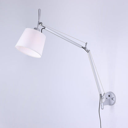 Rocker Modern Design Wall Lamp Dia 7.9″ x H 9.4″ / Dia 20cm x H 24cm Set of 2 / Fog Silver Color & White / US Plug Wall