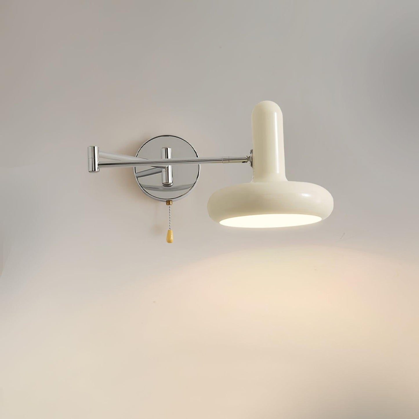 Rocker Wall Light Dia 7.9″ x H 7.9″ / Dia 20cm x H 20cm / Chrome + Cream Wall lamp