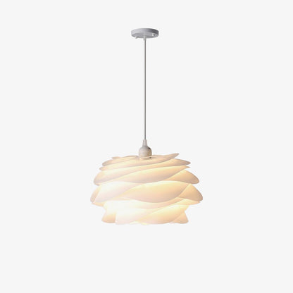 Rose Floral Pendant Light ? 16.9″ x H 13″ / Dia 43cm x H 33cm / White PVC Lampshade Pendant light