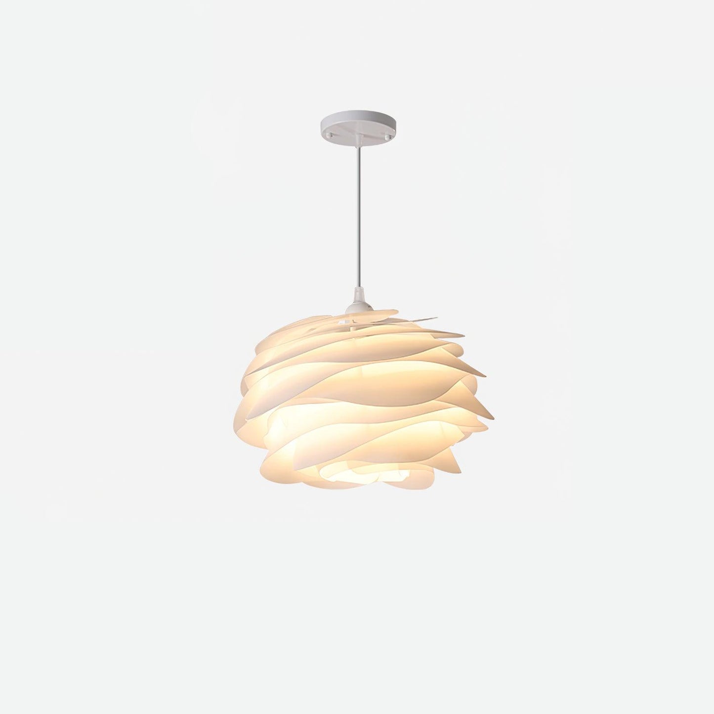 Rose Floral Pendant Light ? 13″ x H 8.7″ / Dia 33cm x H 22cm / White PVC Lampshade Pendant light