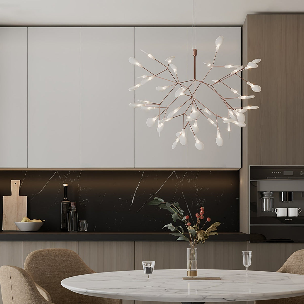 Rose Gold Firefly LED Chandelier Chandelier