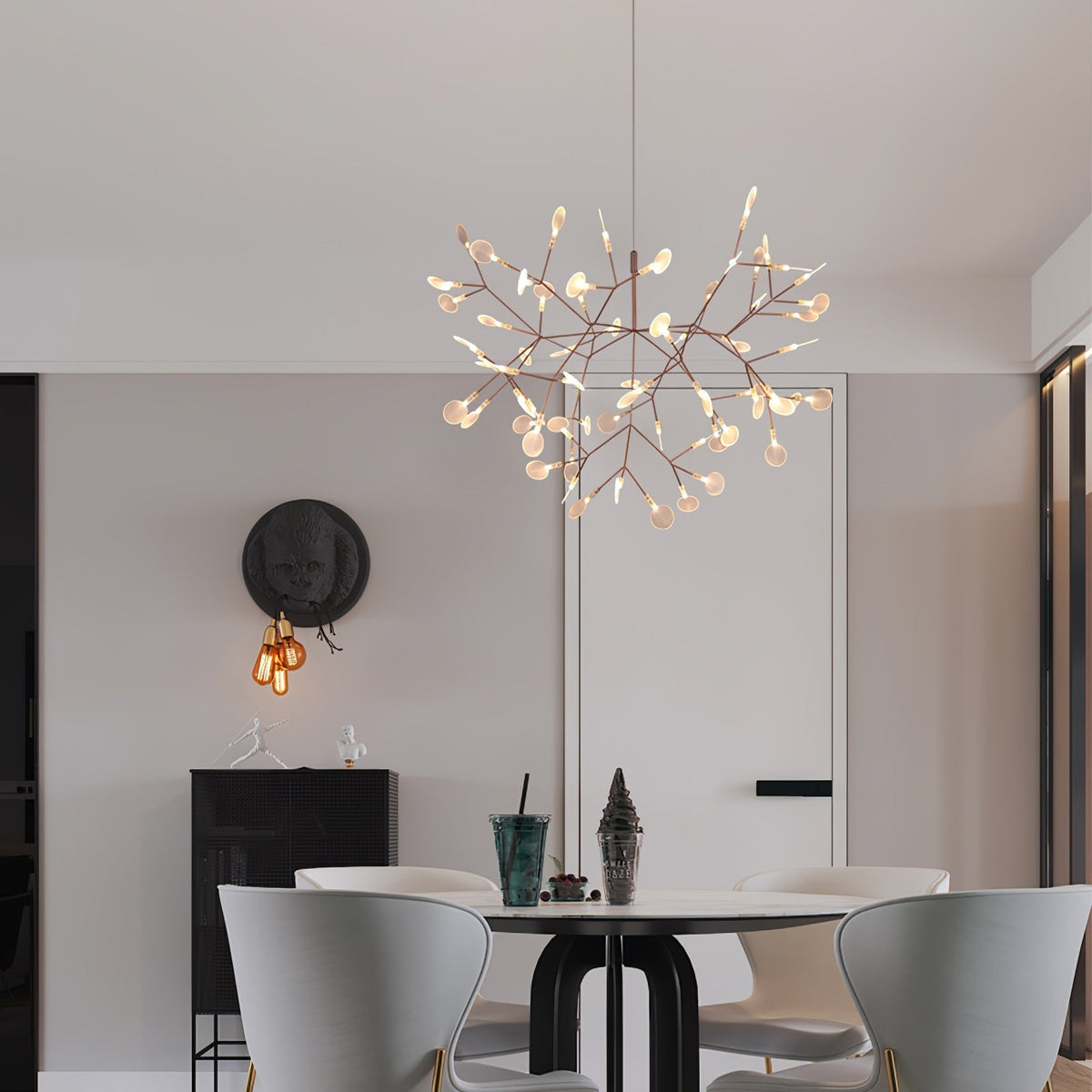 Rose Gold Firefly LED Chandelier Chandelier