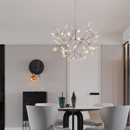 Rose Gold Firefly LED Chandelier Chandelier