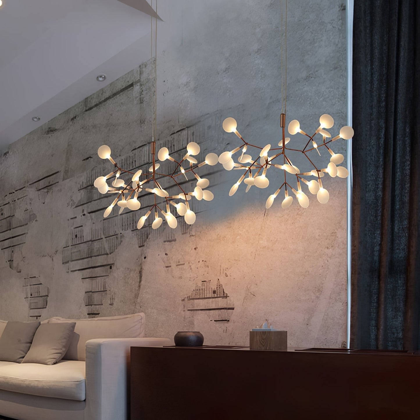 Rose Gold Firefly LED Chandelier Chandelier