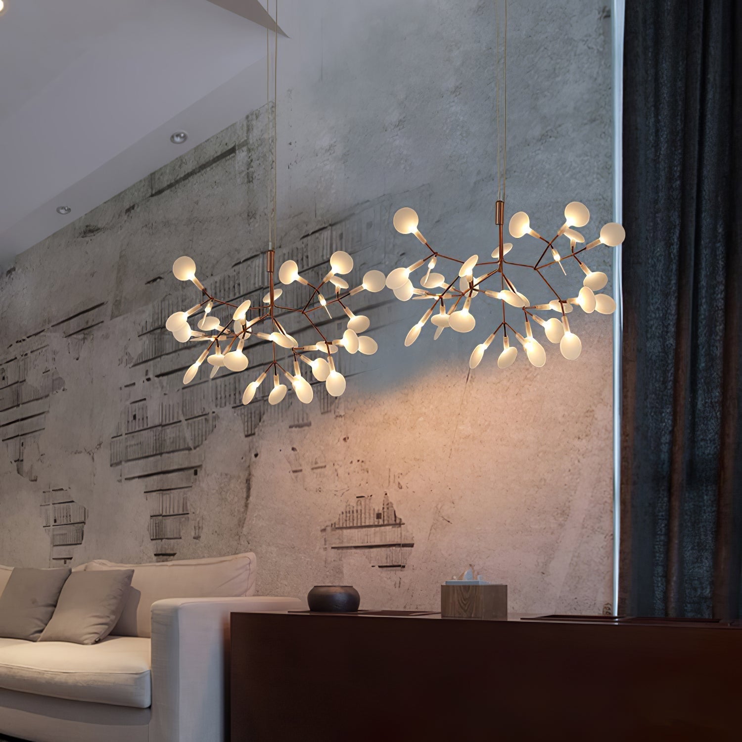 Rose Gold Firefly LED Chandelier Chandelier