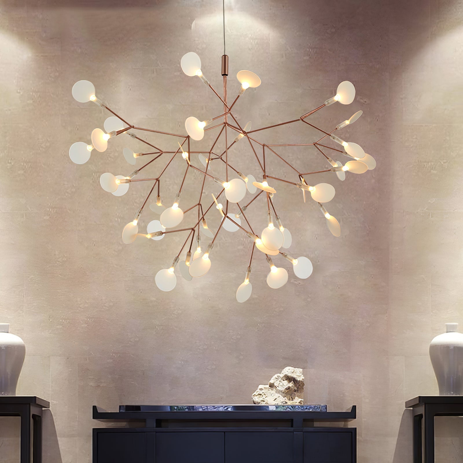 Rose Gold Firefly LED Chandelier Chandelier