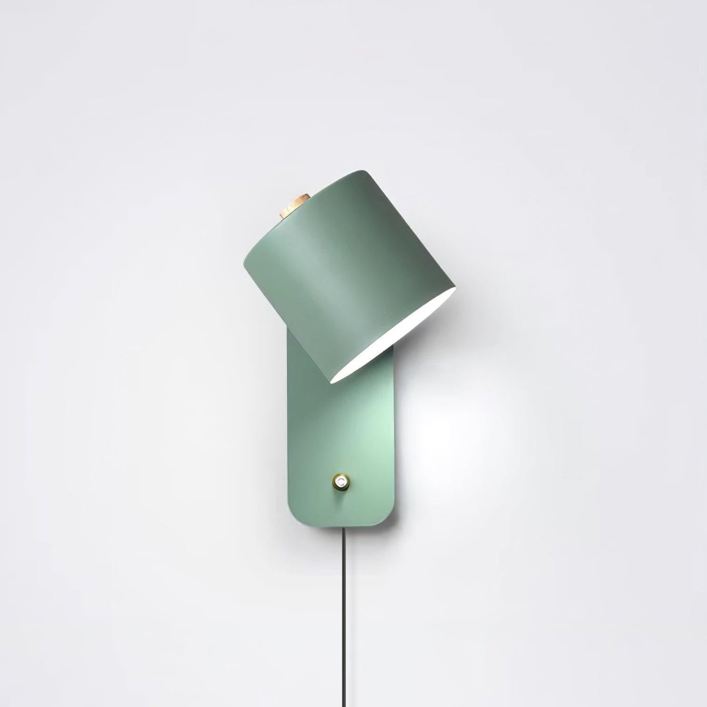 Rotatable Cylinder Plug-in Wall Lamp Dia 5.1″ x H 11.8″ / Dia 13cm x H 30cm / Green / US Plug 1001 Wall lamp