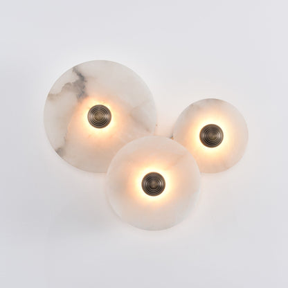 Nayra Alabaster Wall Lamp 3 lamps A ? 9.8″+? 9.8″+? 11.8″ / White & Bronze / Triac Warm Dimming 1001 Wall lamp