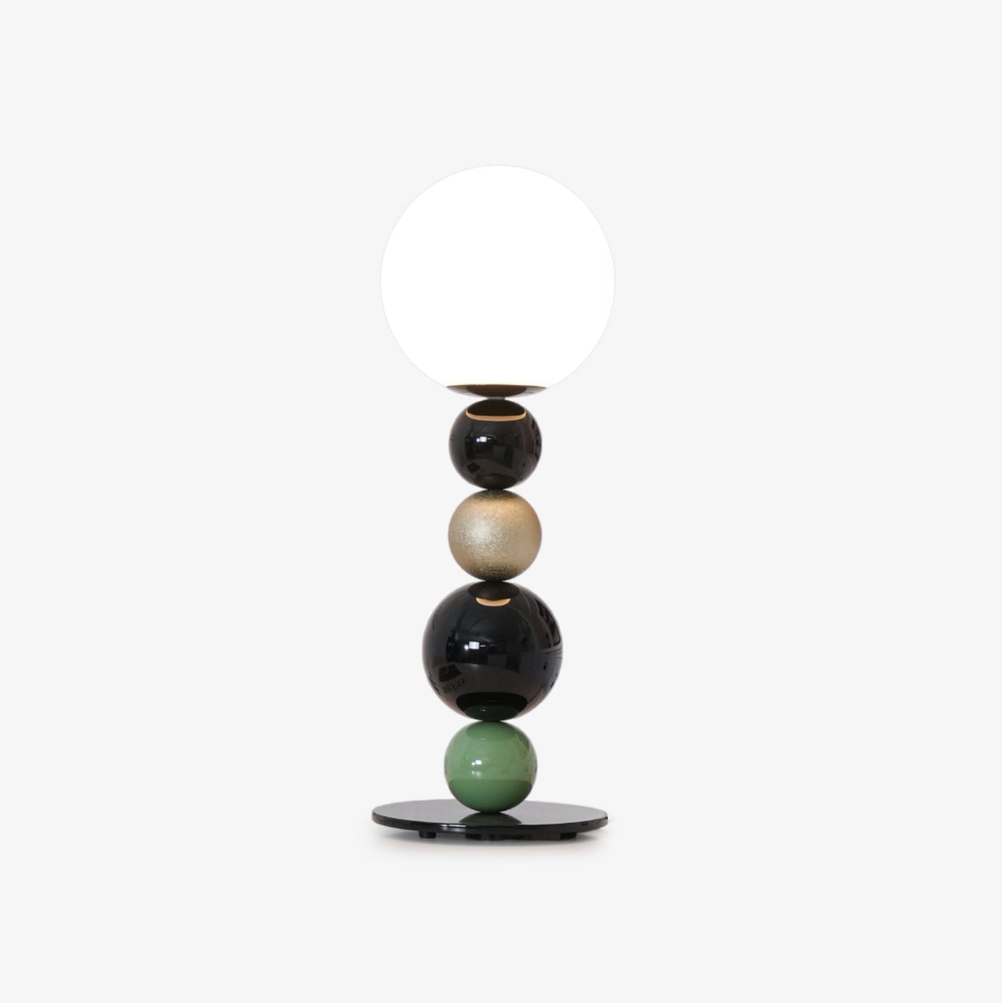 Round Balls Stacking Table Lamp Dia 7.9″ x H 22.8″ /Dia 20cm x H 58cm / Green & Black / US Plug Table lamp