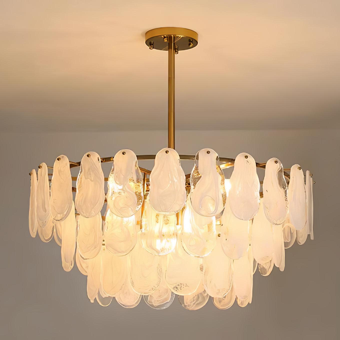 Round Cloud Glass Pendant Light Chandelier