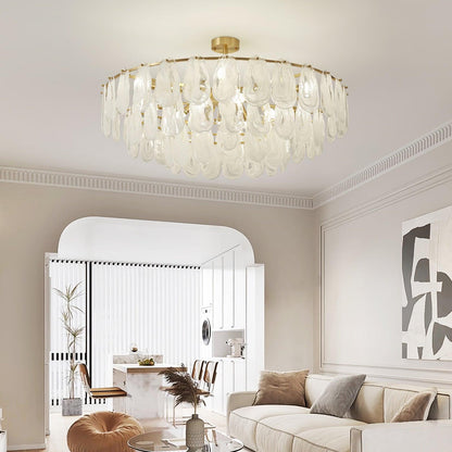 Round Cloud Glass Pendant Light Chandelier
