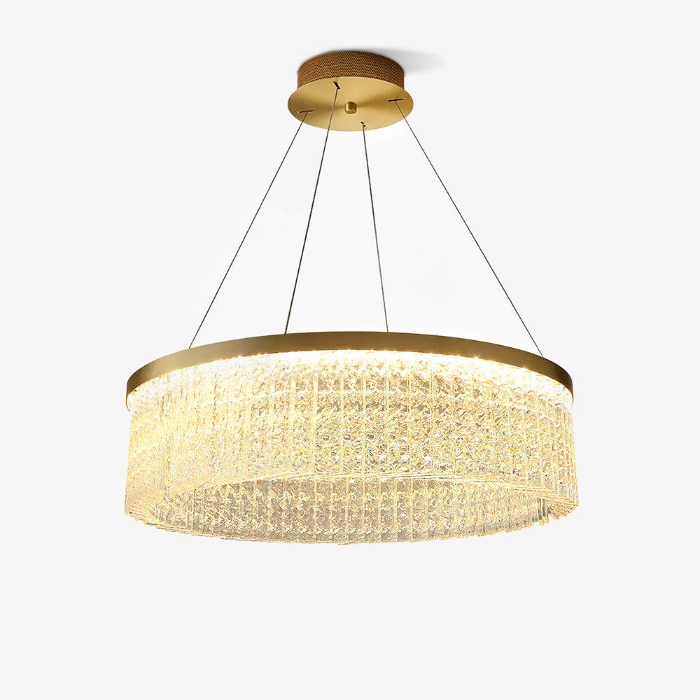 Round Halo Crystal Chandelier Chandelier