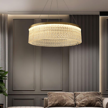 Round Halo Crystal Chandelier Chandelier