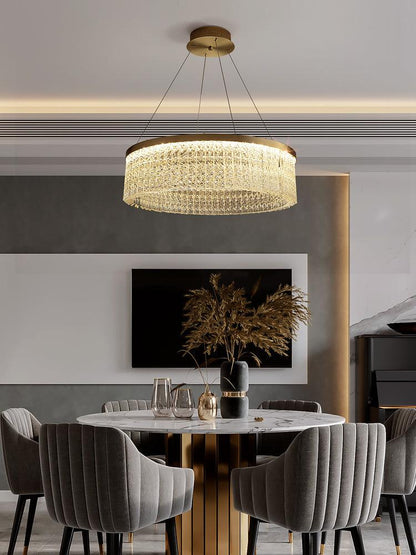 Round Halo Crystal Chandelier Chandelier