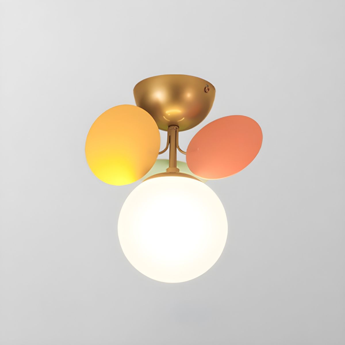 Round Macaron Ceiling Lamp 1 head Dia 10″ x H 9.1″ / Colorful Ceiling lamp