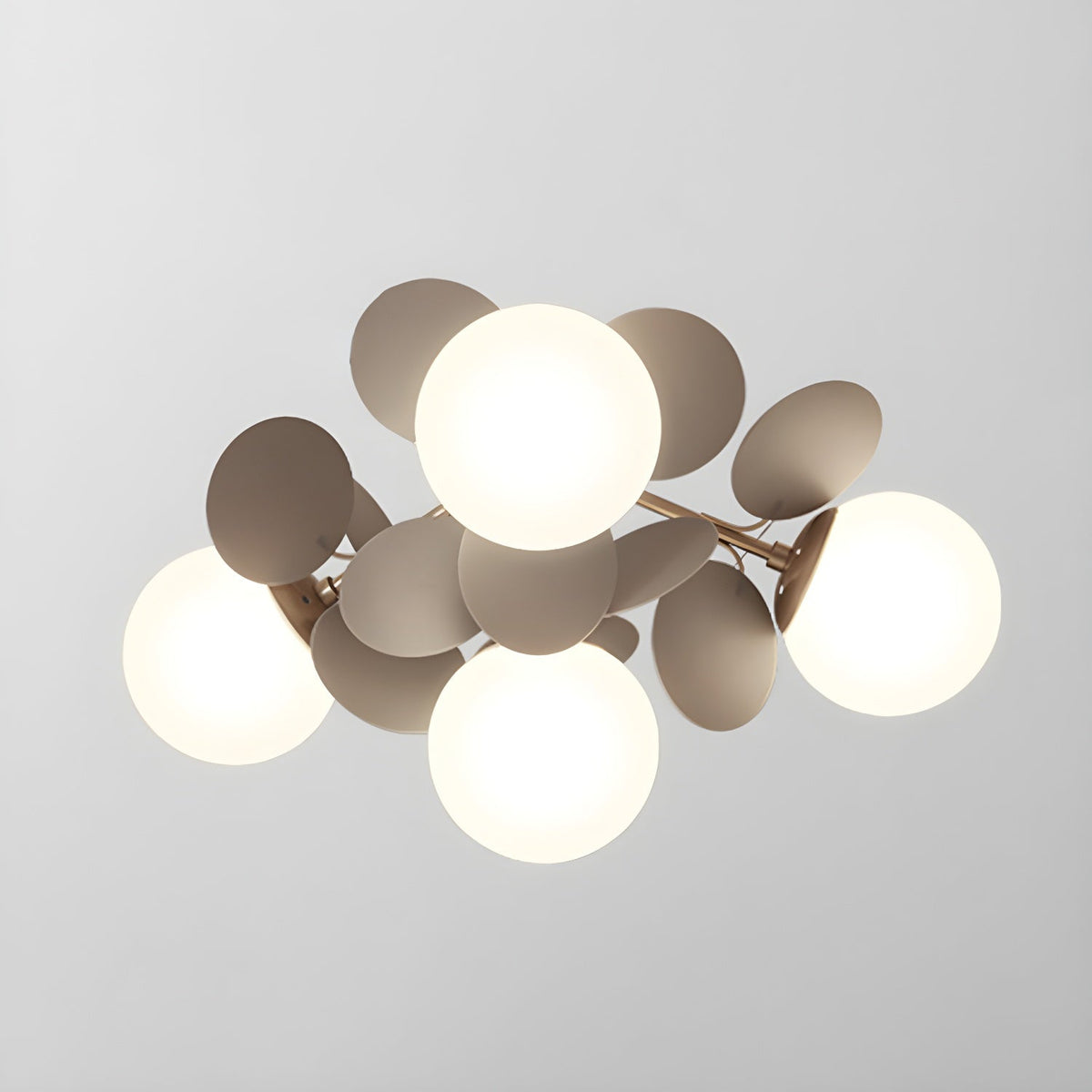 Round Macaron Ceiling Lamp 4 heads Dia 18.5″ x H 11″ / Grey Ceiling lamp