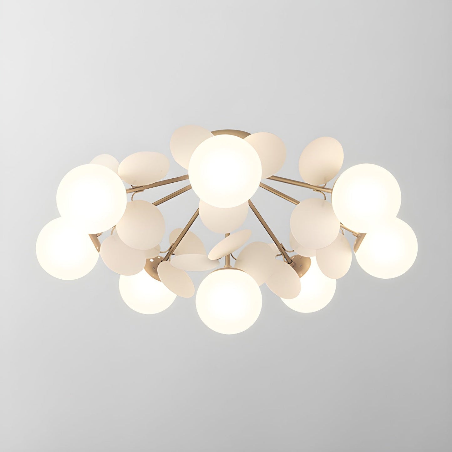 Round Macaron Ceiling Lamp 8 heads ? 28.3″ x H 15″ / White Ceiling lamp