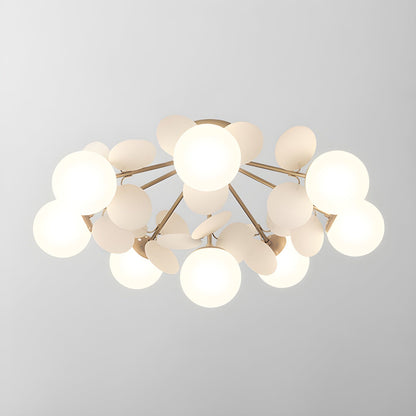 Round Macaron Ceiling Lamp 8 heads ? 28.3″ x H 15″ / White Ceiling lamp