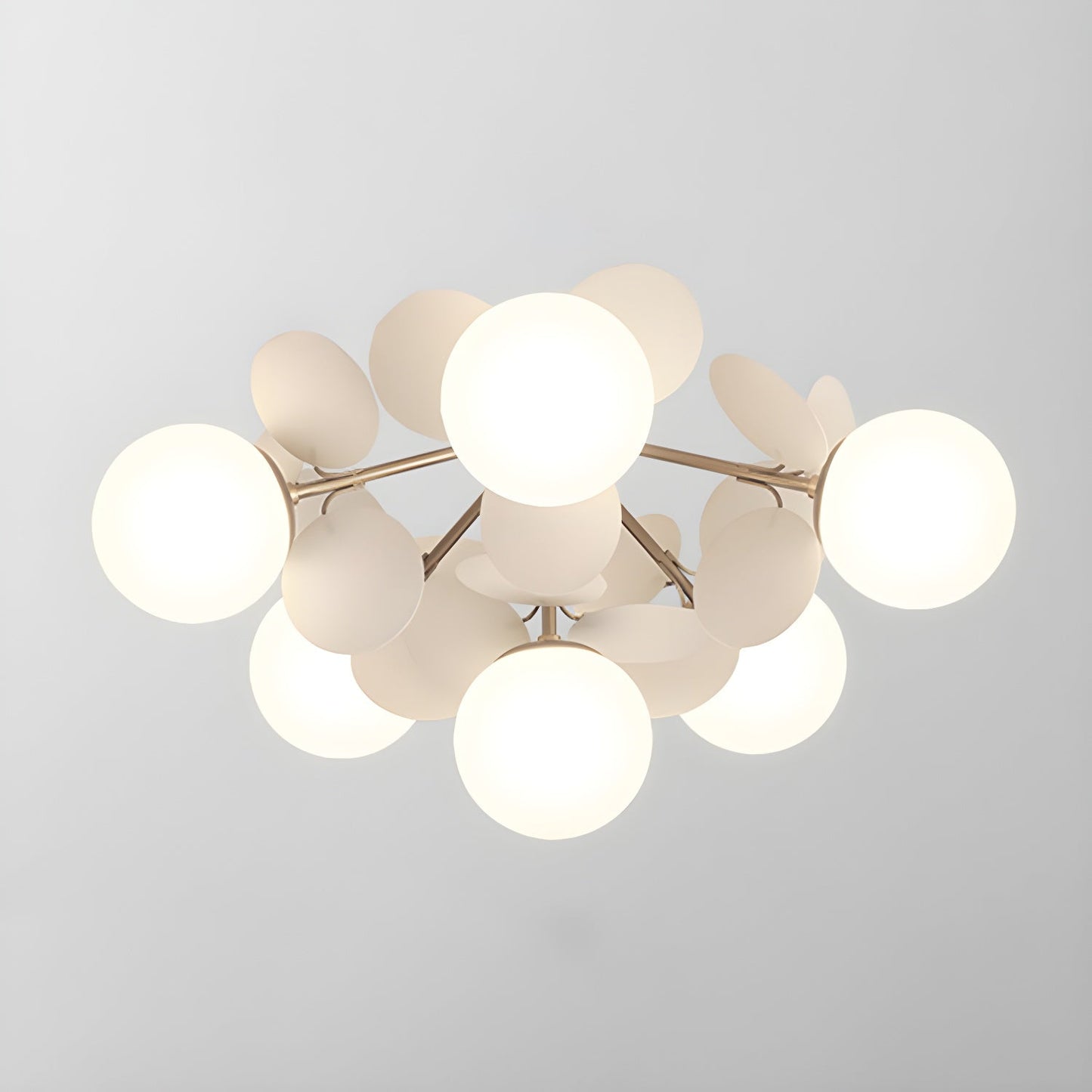 Round Macaron Ceiling Lamp 6 heads ? 21.7″ x H 12.6″ / White Ceiling lamp