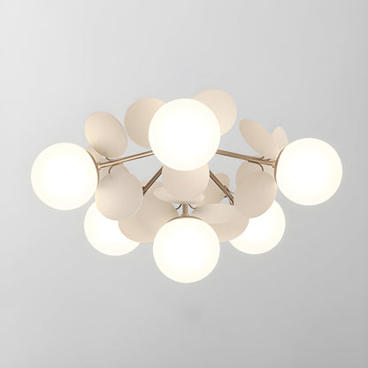 Round Macaron Ceiling Lamp 6 heads ? 21.7″ x H 12.6″ / White Ceiling lamp
